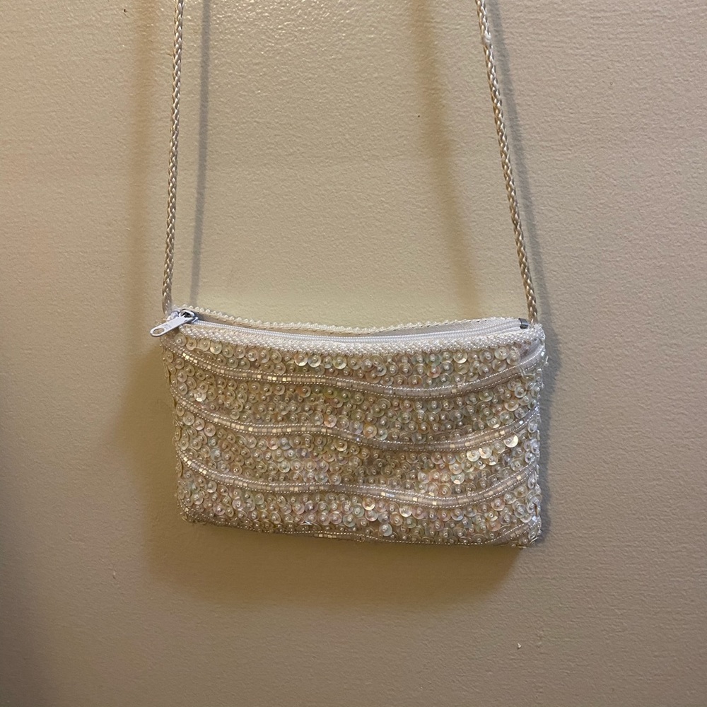 Crossbody Fancy Sequined Clutch Purse